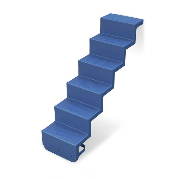 Treppe Eleganz 60 lang 5-stufig (Randbefestigung) azurblau