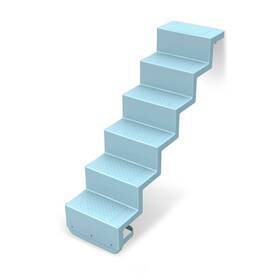 Treppe Eleganz 60 lang 5-stufig (Randbefestigung) meerblau