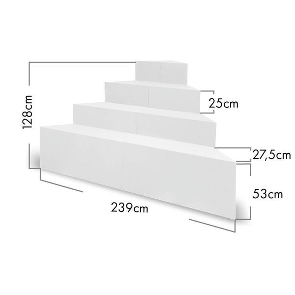 Styroporbecken Treppen Pool Set 7,00 x 3,50 x 1,50 Meter mit Treppe und passgenaue Folie